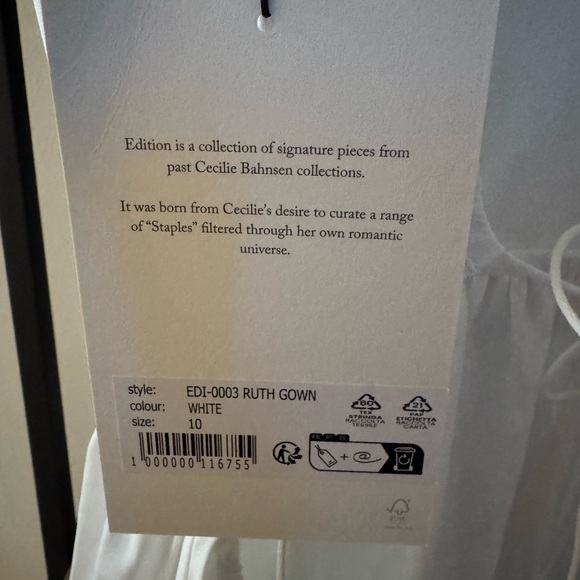 NWT Cecilie Bahnsen White Ruth Dress sz UK 10 - Picture 6 of 6